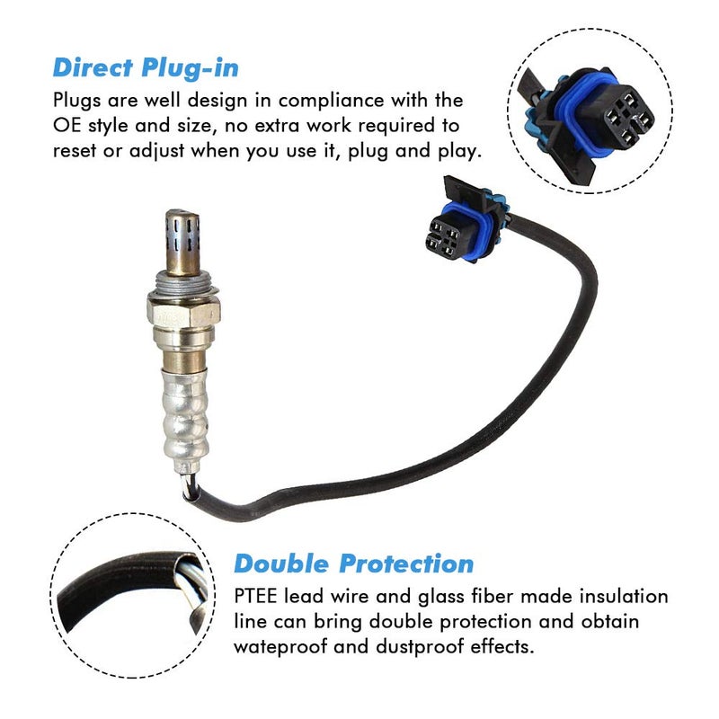 Apeixoto Oxygen Sensor 13444 Replacement for Buick Cadillac Chevy GMC Isuzu Downstream Upstream Oxygen Sensor Replace 234-4337, 21528, ES20002, SG277, AFS97, AFS123, 12578459, 12587214 - Image 2